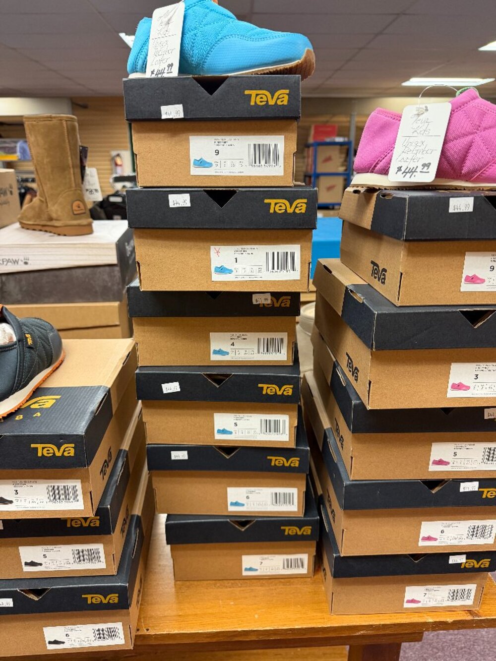 Teva kids slip ons